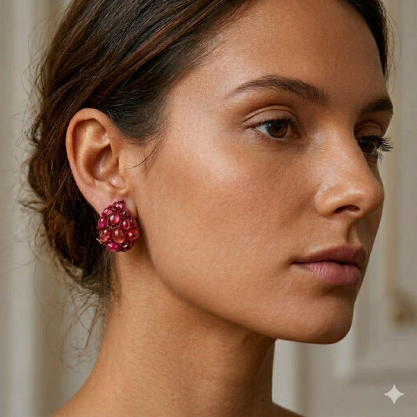 WILD CHERRY PAISLEY EARRINGS