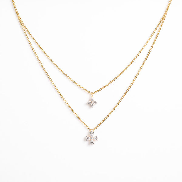 GOLDEN CLOVER TWINSET NECKLACE