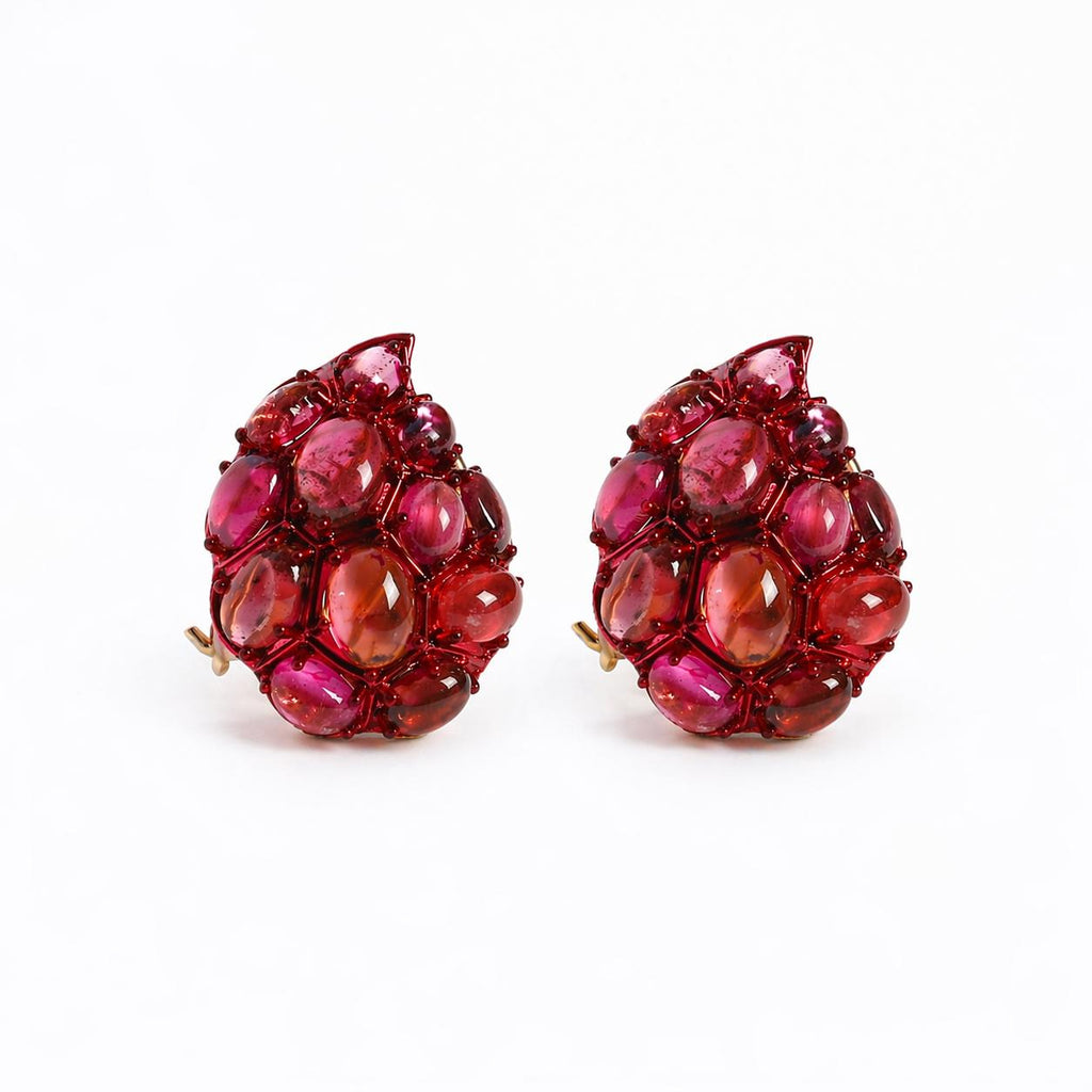 WILD CHERRY PAISLEY EARRINGS