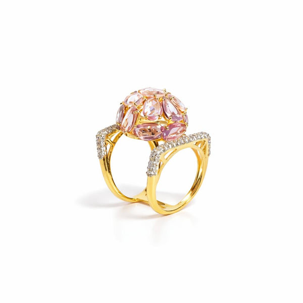 DIAMOND TAPERED ROSE RING
