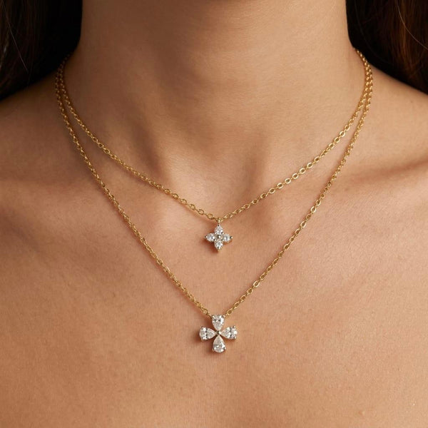 GOLDEN CLOVER TWINSET NECKLACE