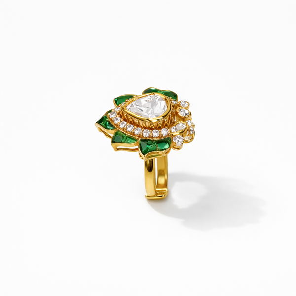 VIHARA LOTUS POLKI RING