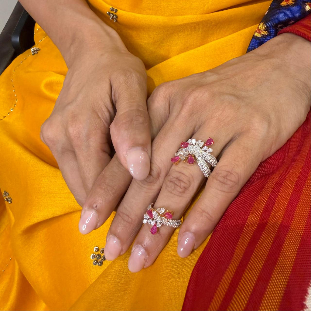 RUBY TWIN STACK RING