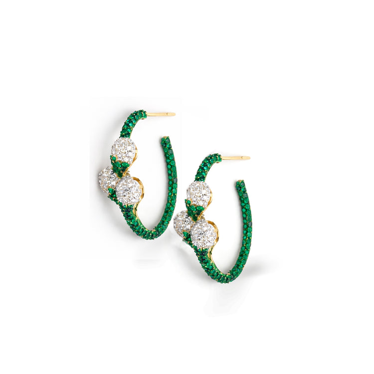 EMERALD VINE HOOPS