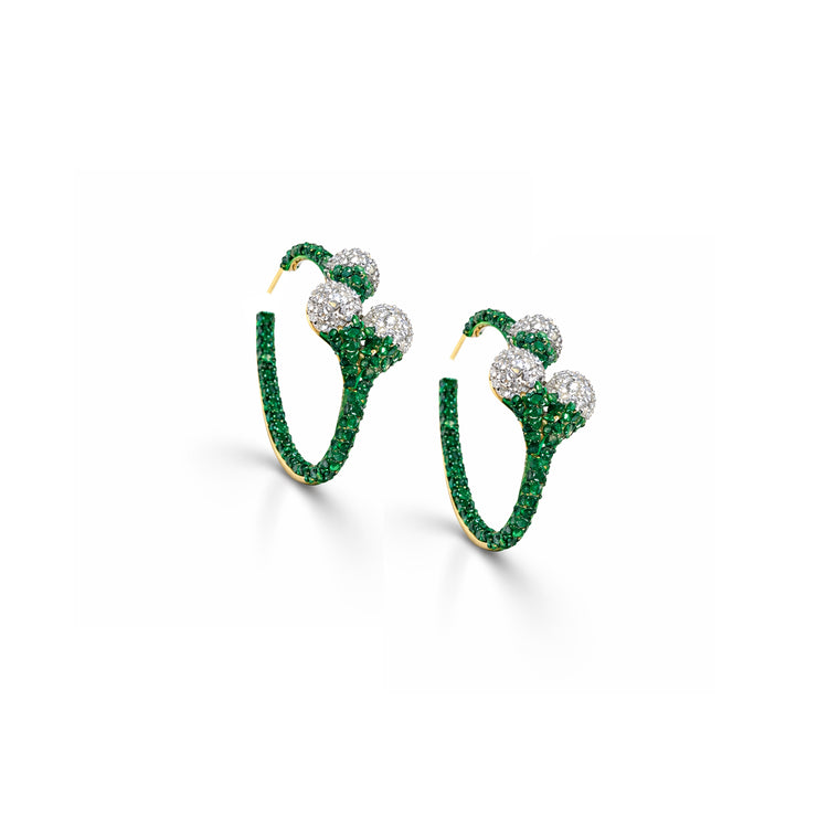 EMERALD VINE HOOPS