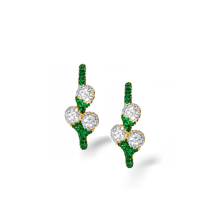 EMERALD VINE HOOPS