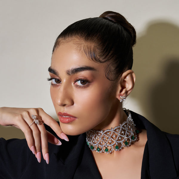 MOSS VEIL DIAMOND CHOKER
