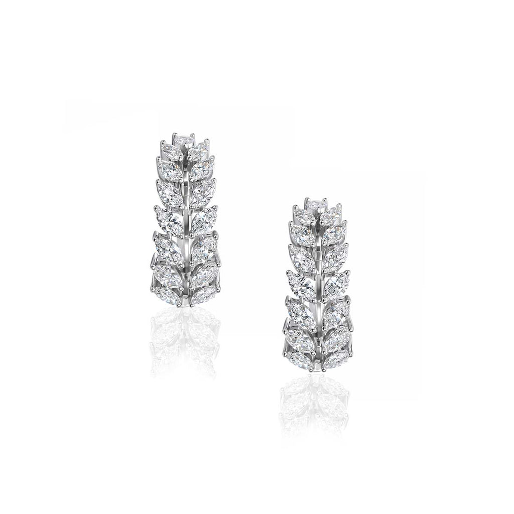 ASTREA LEAF EAR HUGGIES EARRINGS